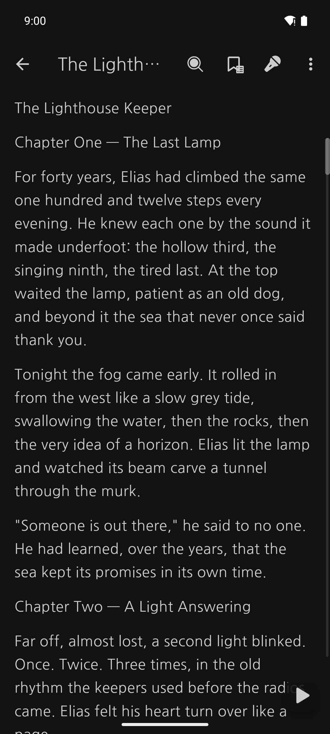 Text reader with narration (mic) control