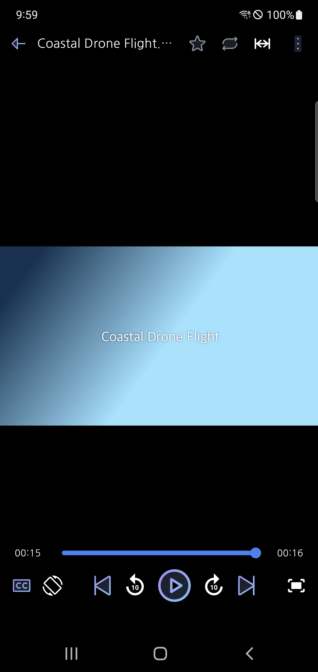 Video player with subtitle, speed and full-screen controls